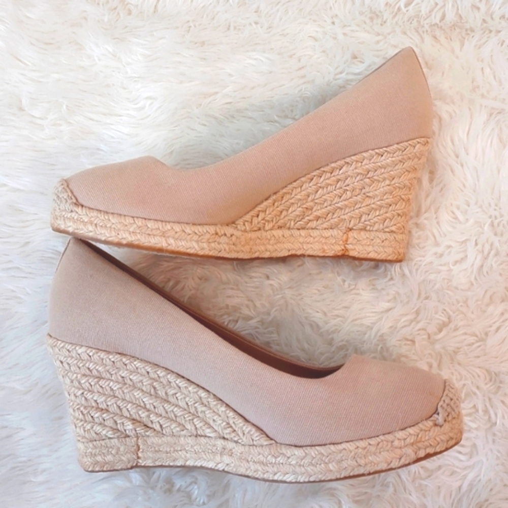 J. CREW Seville Espadrille Wedge Tan 8.5 Wedge